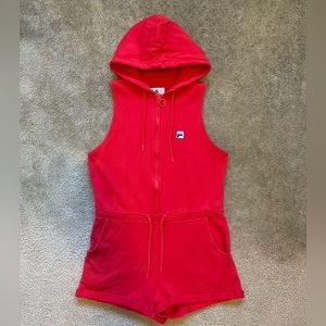 Red FILA Romper